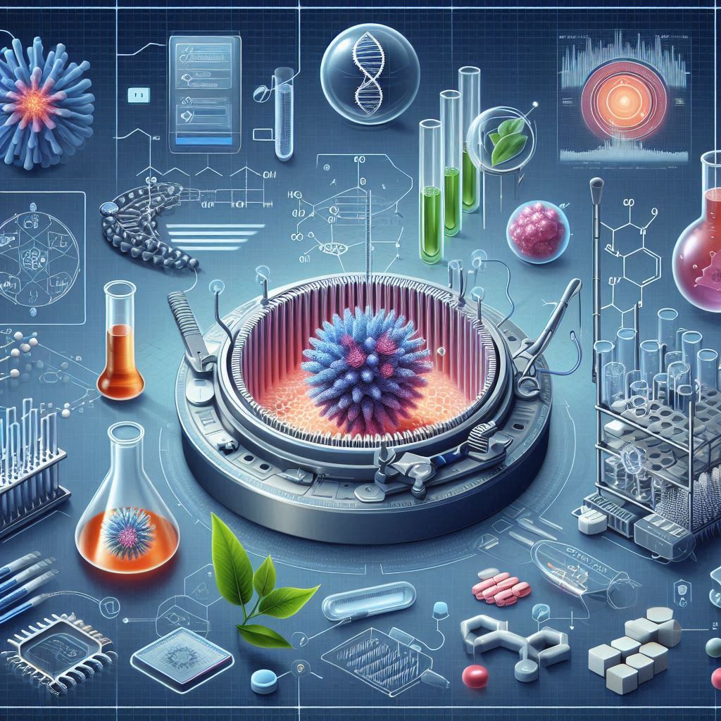 Visualización conceptual de herramientas avanzadas en biotecnología celular redox.